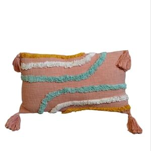 Boho Pillow Home Goods Pink Cotton